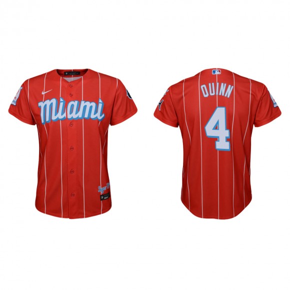 Youth Marlins Roman Quinn Red 2021 City Connect Replica Jersey
