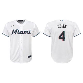 Youth Marlins Roman Quinn White Replica Home Jersey