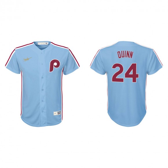 Youth Phillies Roman Quinn Light Blue Cooperstown Collection Jersey