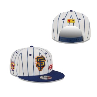 Youth San Francisco Giants White Navy MLB x Big League Chew Original 9FIFTY Snapback Adjustable Hat