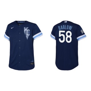 Youth Scott Barlow Royals Navy 2022 City Connect Replica Jersey
