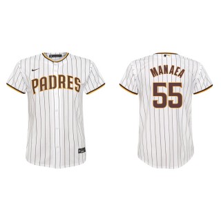 Youth Padres Sean Manaea White Replica Home Jersey