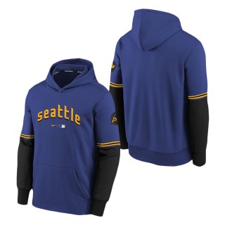 Youth Seattle Mariners Royal 2023 City Connect Performance Pullover Hoodie