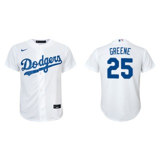 Youth Dodgers Shane Greene White Replica Home Jersey