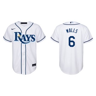 Youth Taylor Walls White Replica Home Jersey