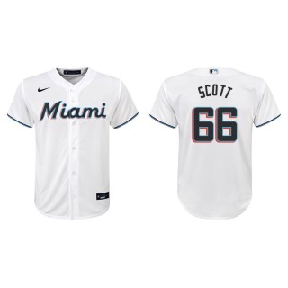 Youth Marlins Tanner Scott White Replica Home Jersey