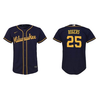 Youth Milwaukee Brewers Taylor Rogers Navy Replica Jersey