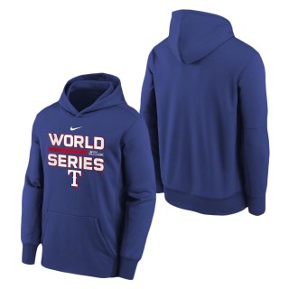 Youth Texas Rangers Royal 2023 World Series Pullover Hoodie