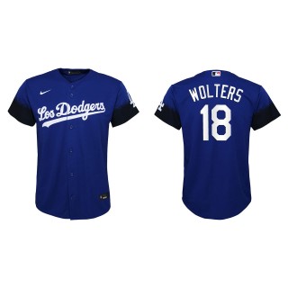 Youth Los Angeles Dodgers Tony Wolters Royal City Connect Replica Jersey