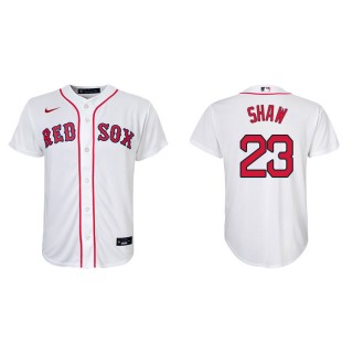 Youth Red Sox Travis Shaw White Replica Home Jersey