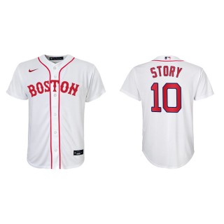 Youth Red Sox Trevor Story Red Sox 2021 Patriots' Day Replica Jersey