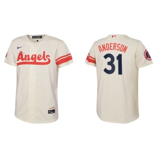 Youth Los Angeles Angels Tyler Anderson Cream City Connect Replica Jersey