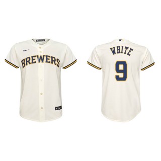 Youth Brewers Tyler White Cream Replica Home Jersey