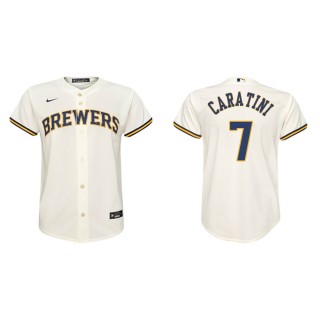 Youth Brewers Victor Caratini Cream Replica Home Jersey