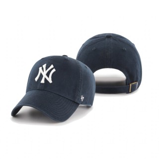 Youth New York Yankees Navy Team Logo Clean Up Adjustable Hat