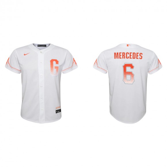 Youth San Francisco Giants Yermin Mercedes White City Connect Replica Jersey