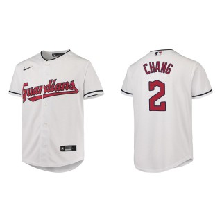Yu Chang Youth Cleveland Guardians White Home Replica Jersey