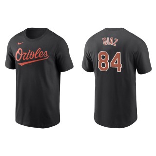 Men's Baltimore Orioles Yusniel Diaz Black Name & Number T-Shirt