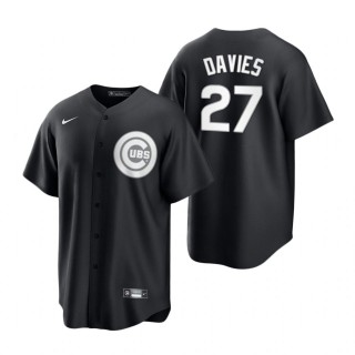 Zach Davies Cubs Nike Black White Replica Jersey
