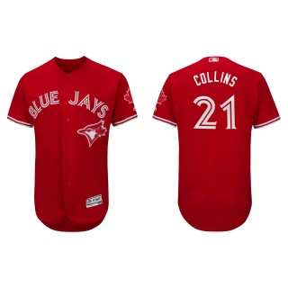 Zack Collins Toronto Blue Jays Scarlet Canada Day Authentic Collection Flex Base Player Jersey