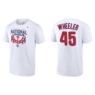 Zack Wheeler Philadelphia Phillies White 2022 National League Champions Locker Room T-Shirt